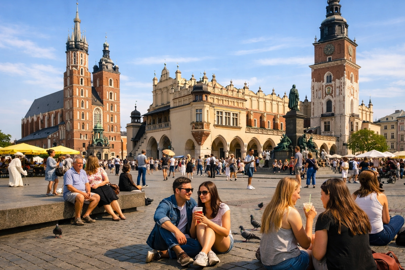 Wolny czas na krakowskim Rynku
