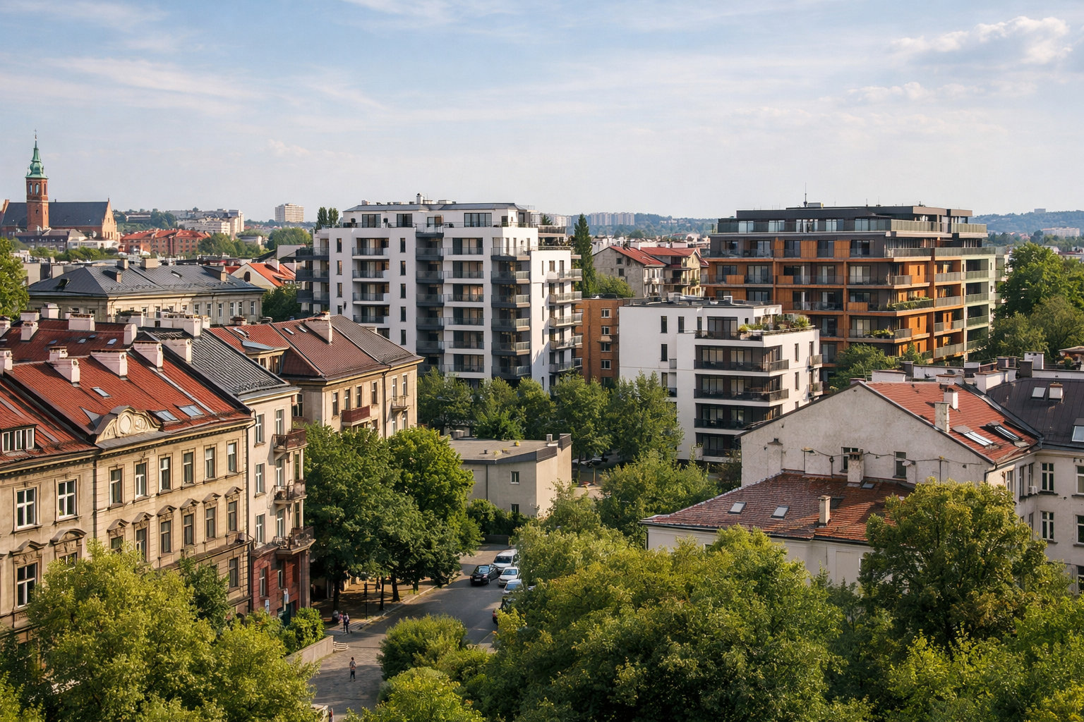 Zabudowa mieszkaniowa w Krakowie